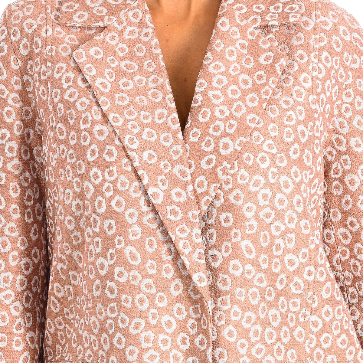 Gemusterte lange Reversjacke