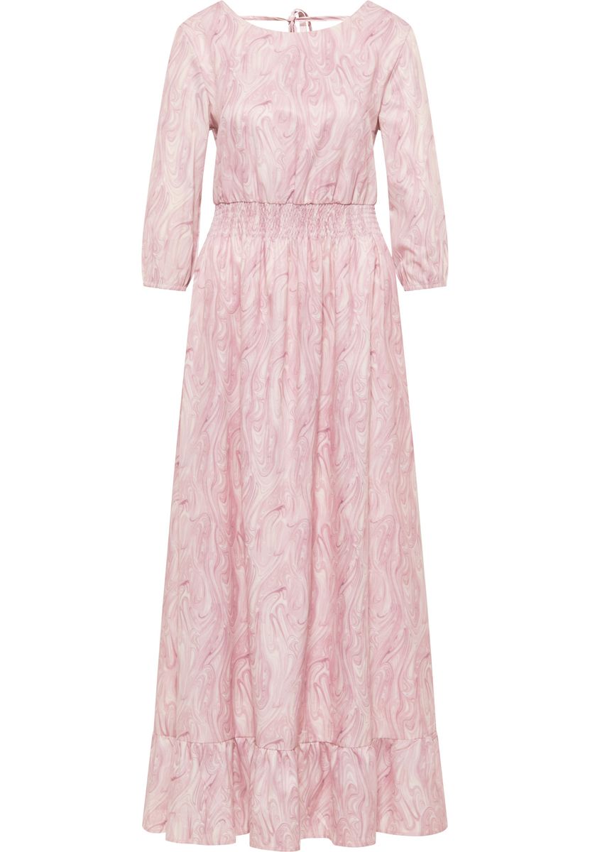 Fließendes Maxikleid mit Marmorprint