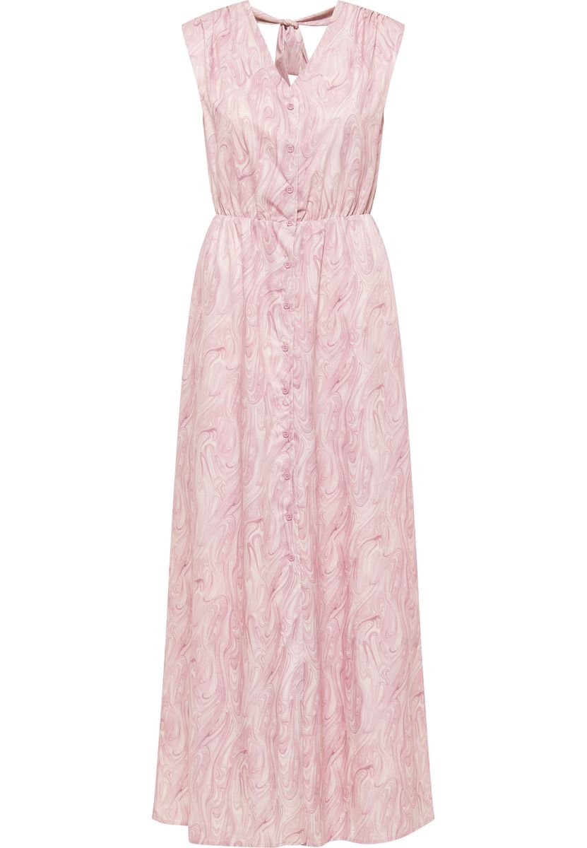 Fließendes Maxikleid mit Marmorprint