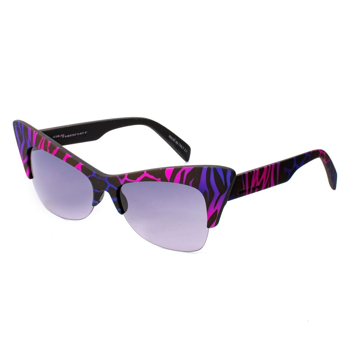Cat-Eye-Sonnenbrille mit Zebra-Print