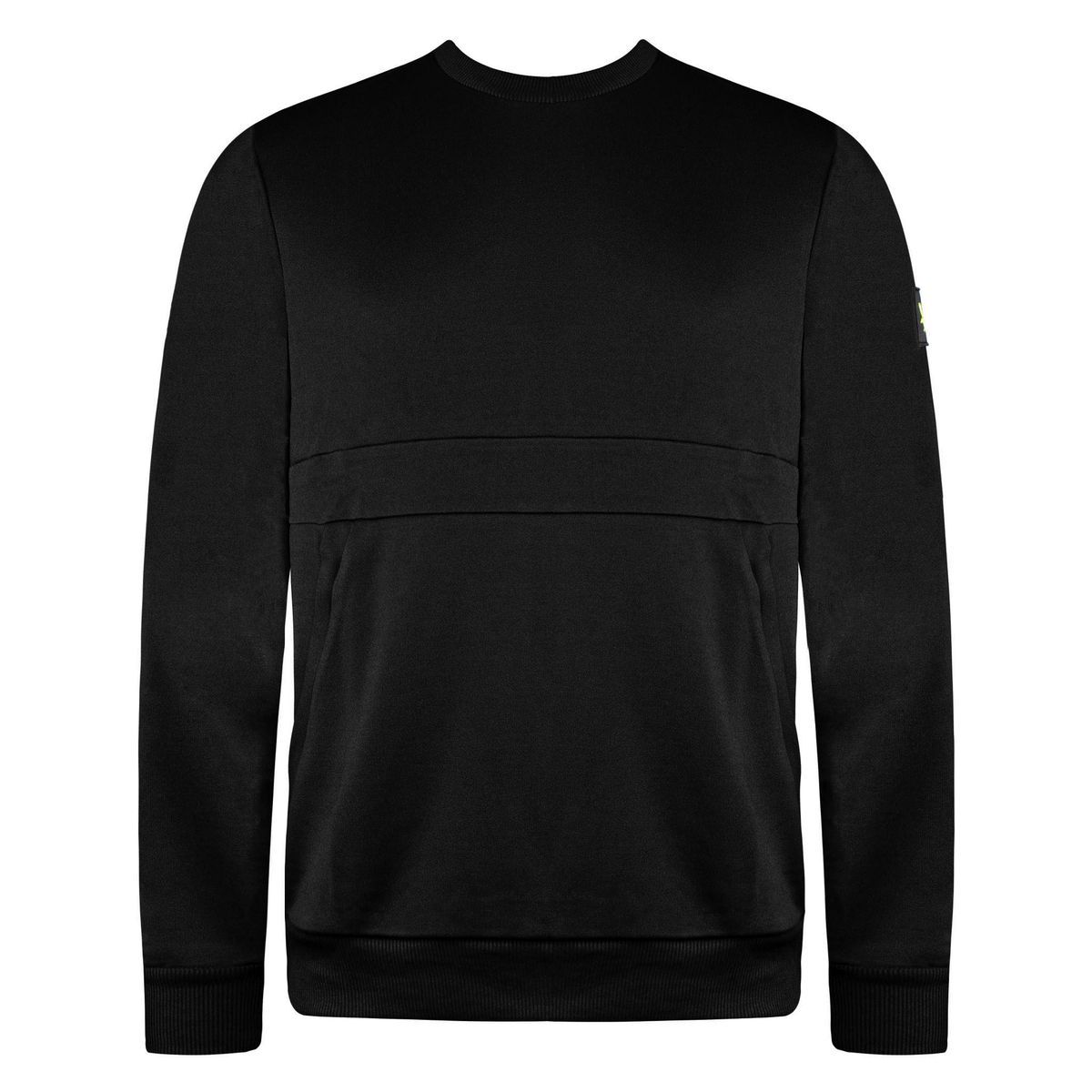 Schwarzer Herren-Pullover mit Rundhalsausschnitt