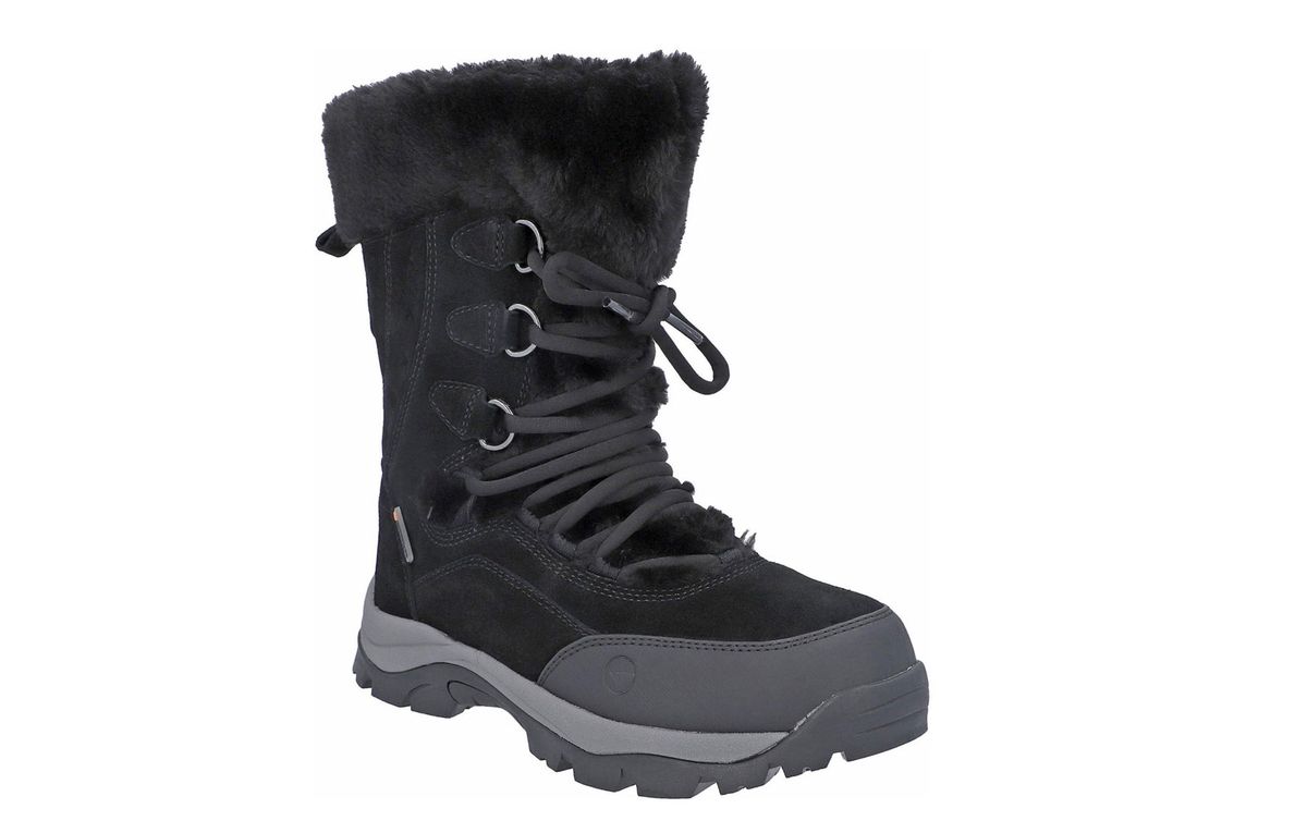 Wasserdichte isolierte Winterstiefel aus Veloursleder