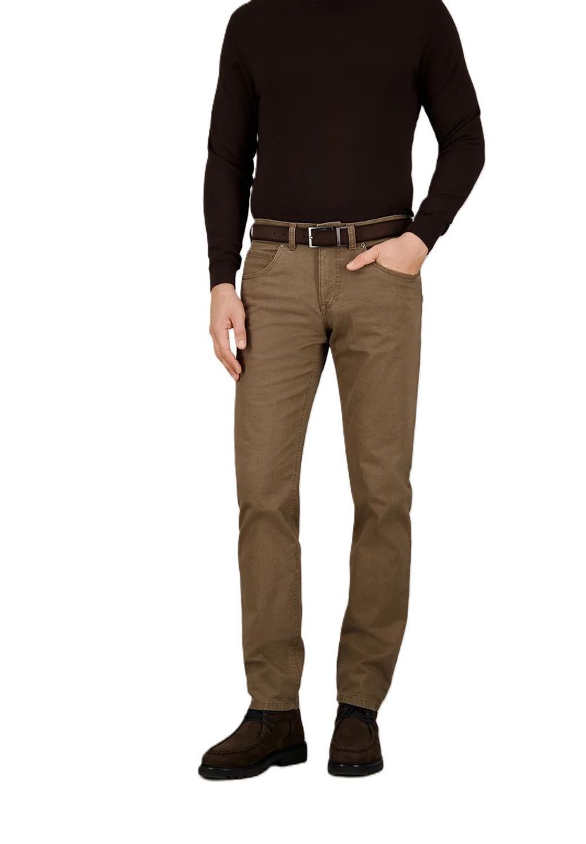 Moderne beige Five-Pocket-Jeans