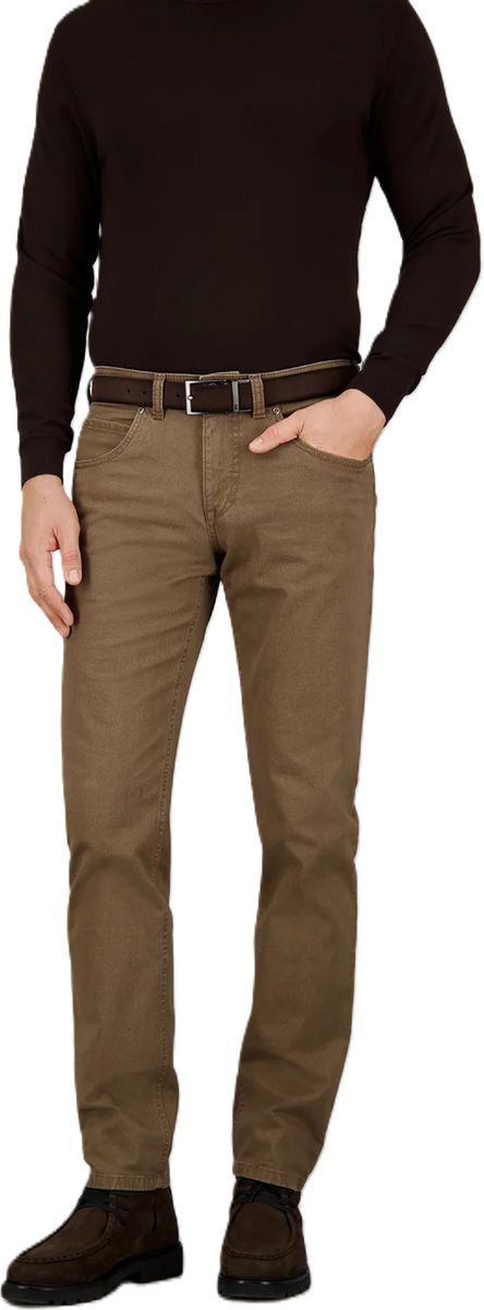 Moderne beige Five-Pocket-Jeans