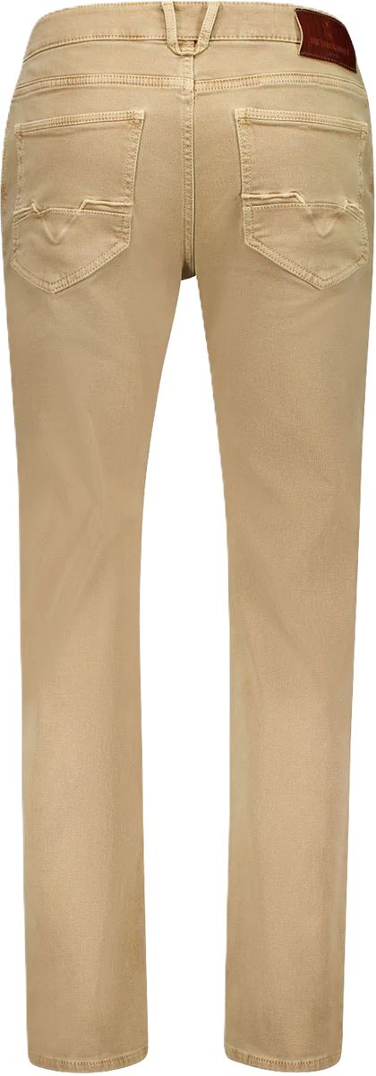 Beige Tapered Five-Pocket Herrenjeans