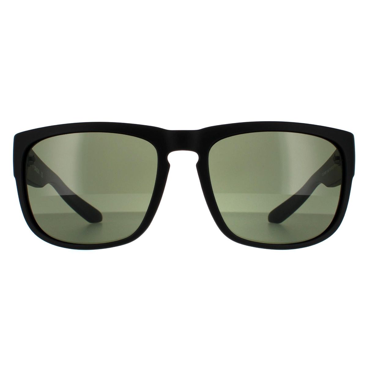 Sonnenbrille mit quadratischem Rahmen, grüne Gläser