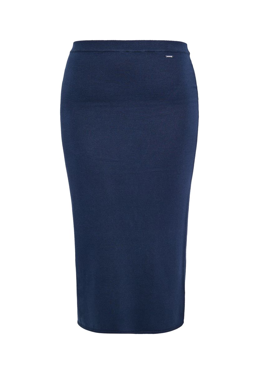 Eleganter Strick Midi Bleistiftrock
