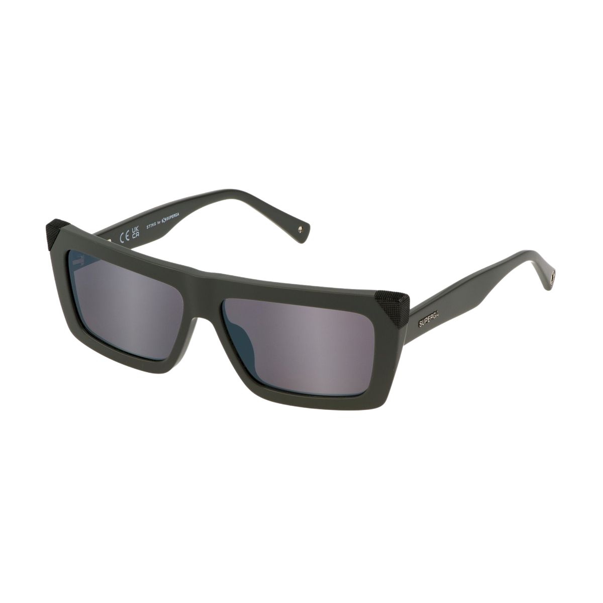 Rechteckige Sonnenbrille mit Acetatrahmen