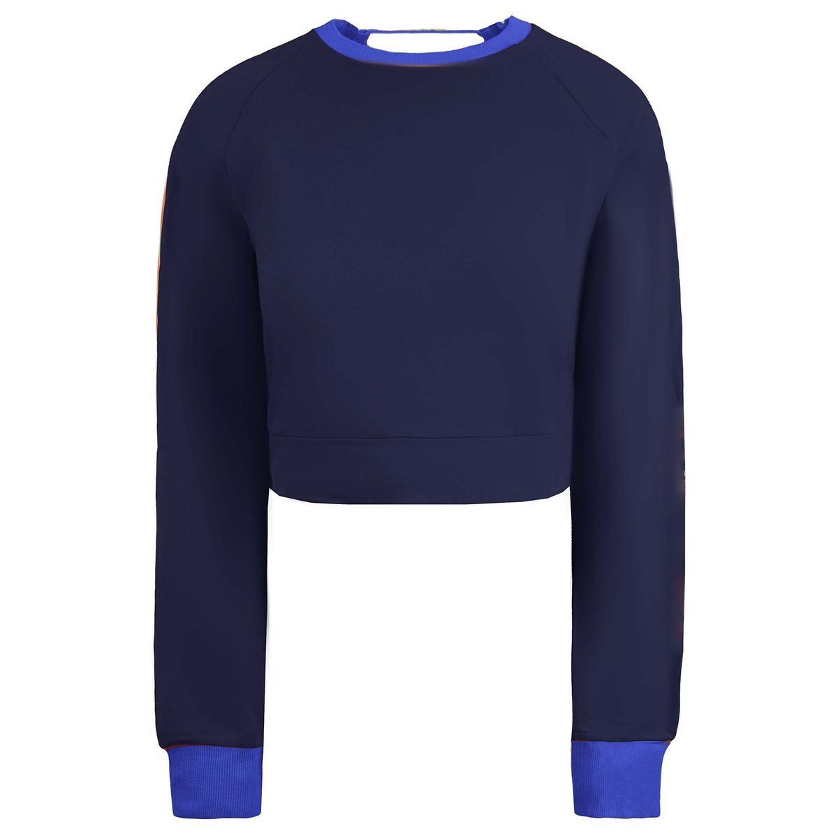 Kurzgeschnittenes Pullover-Sweatshirt mit Rippstrick