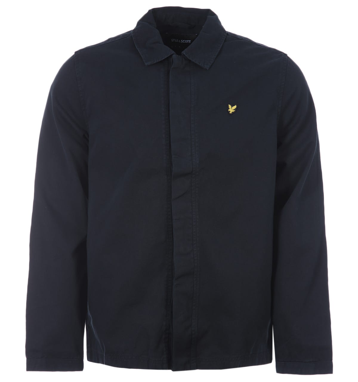 Marineblaues Baumwoll-Drillhemd Jacke
