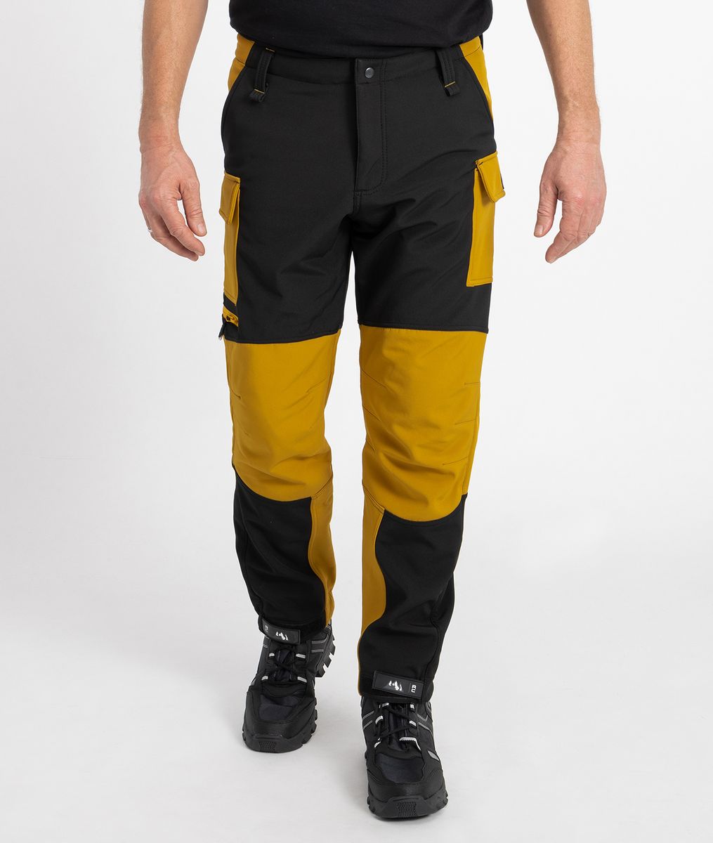 Herren Zweifarbige Softshell Wanderhose