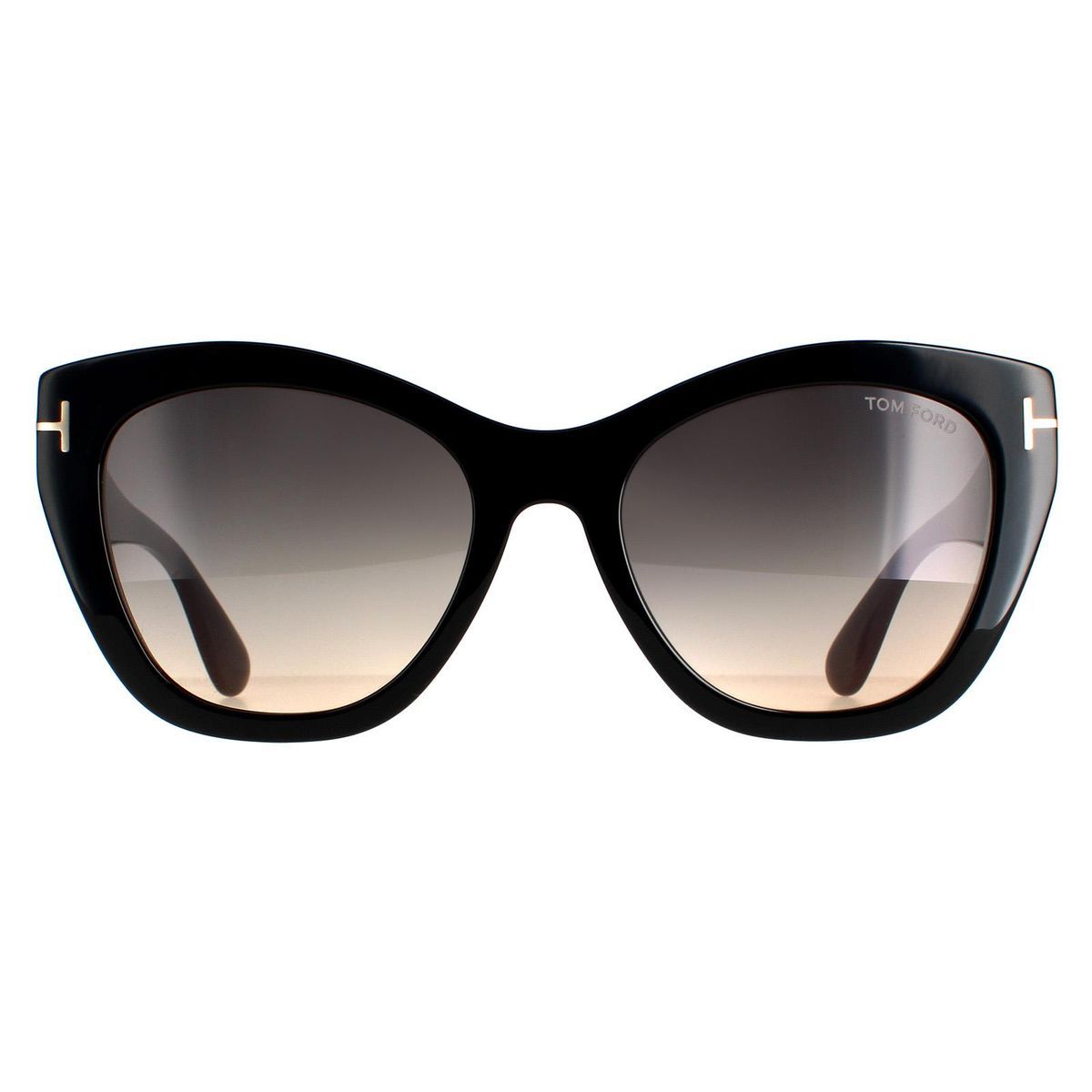 Schwarze Cat-Eye Sonnenbrille mit Farbverlauf