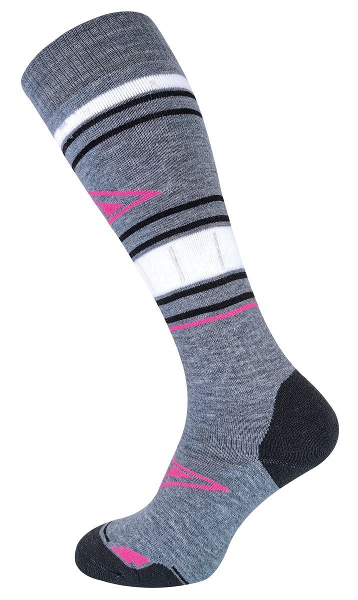 COMODO - Chaussettes Hautes de Snowboard Ski pour Hommes, Femmes - Violet