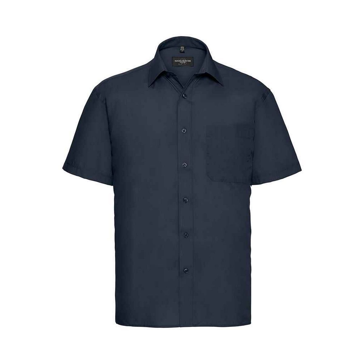 Russell Collection - Formelles Hemd Pflegeleicht für Herren kurzärmlig (Dunkelblau)