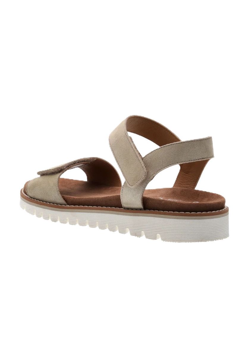 Verstellbare Riemen-Plateausandale aus Leder