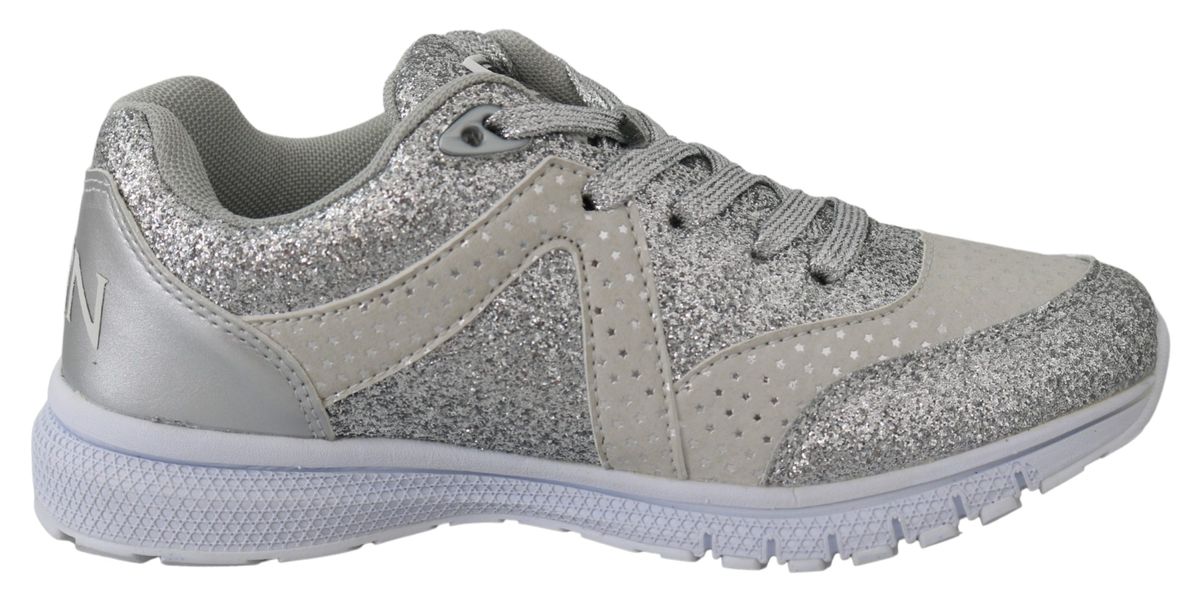 Plein Sport Femme Polyester Argent Runner Jasmines Sneakers Chaussures