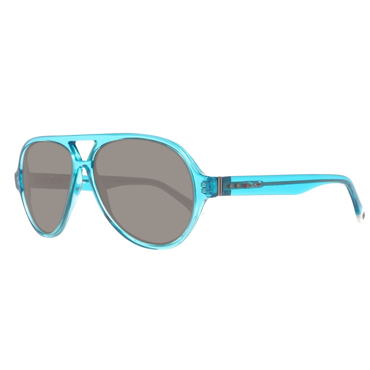 Aviator-Sonnenbrille mit transparentem, blauem Rahmen