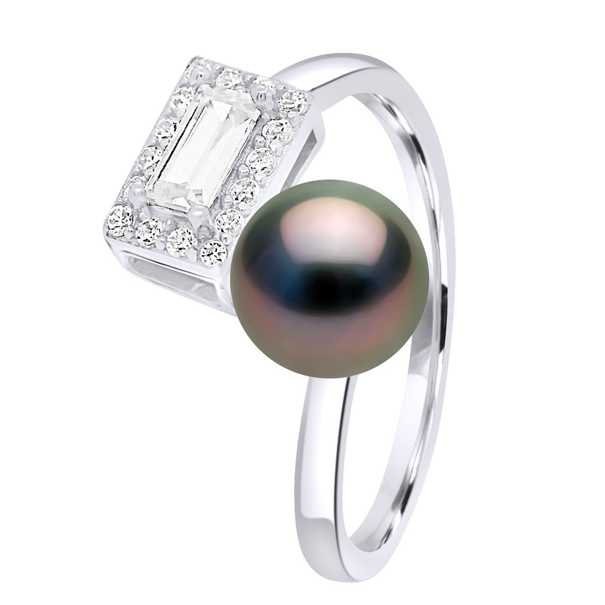 Verstellbarer Tahitiperle Zirkonia Ring