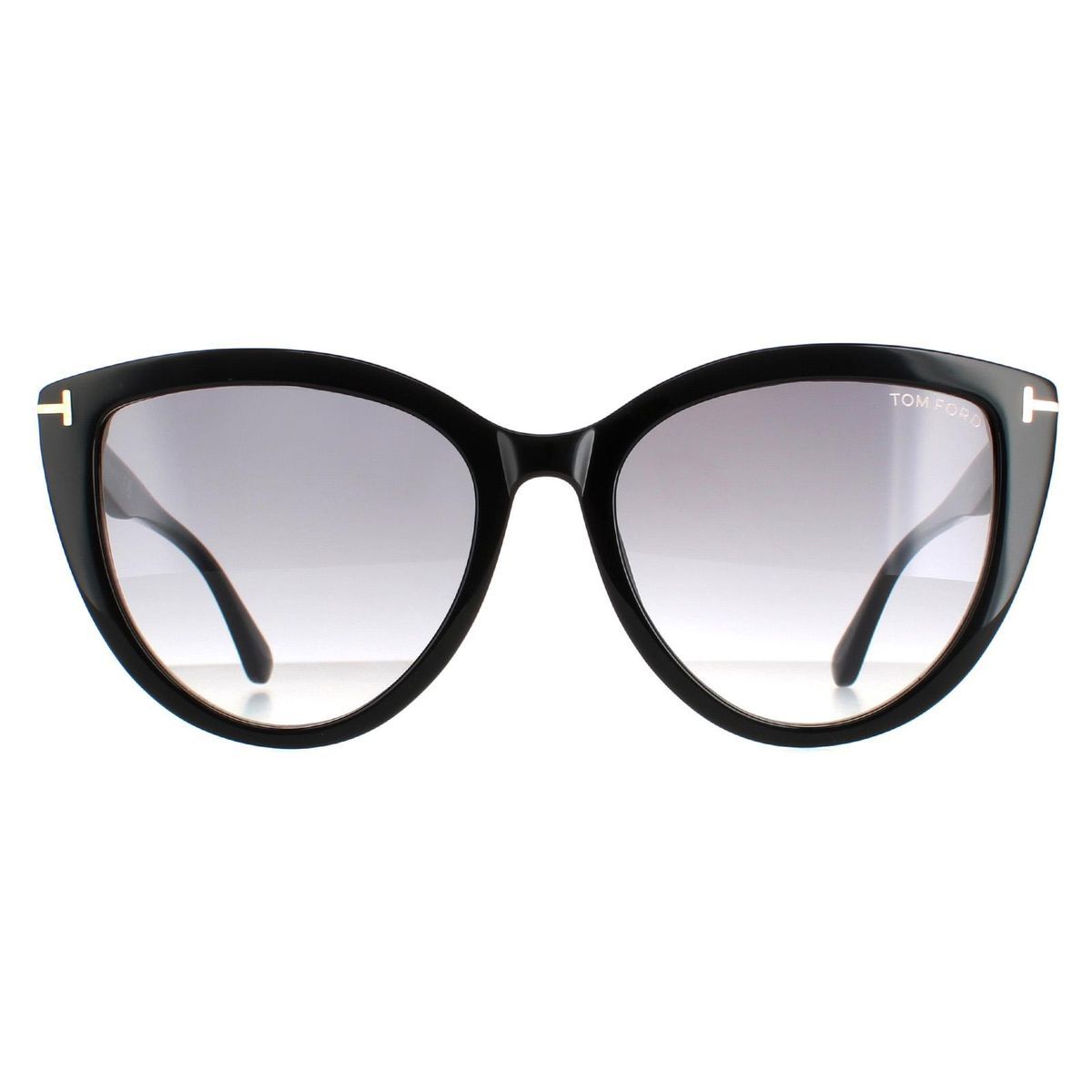 Schwarze Cat-Eye Sonnenbrille mit Farbverlauf
