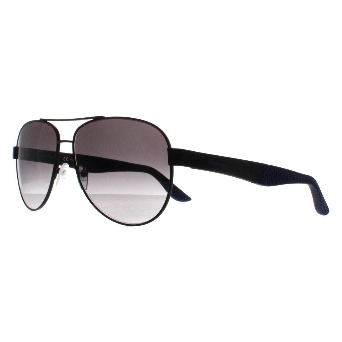 Herren-Sonnenbrille im Aviator-Stil, matt schwarz