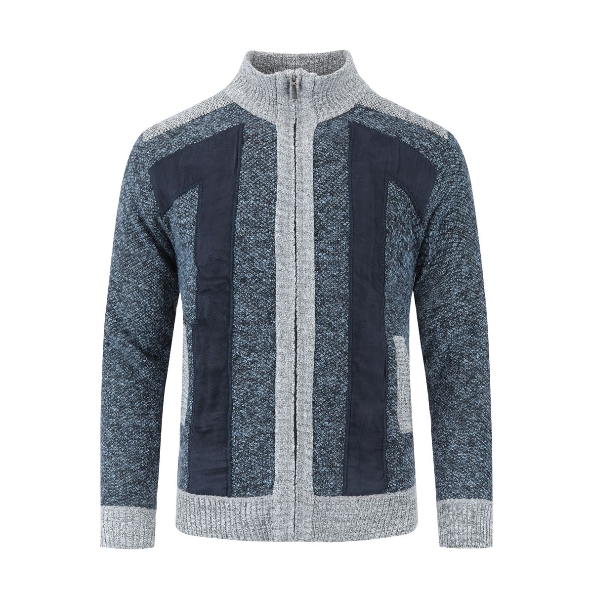 Herren Strickjacke mit Reißverschluss und Textur