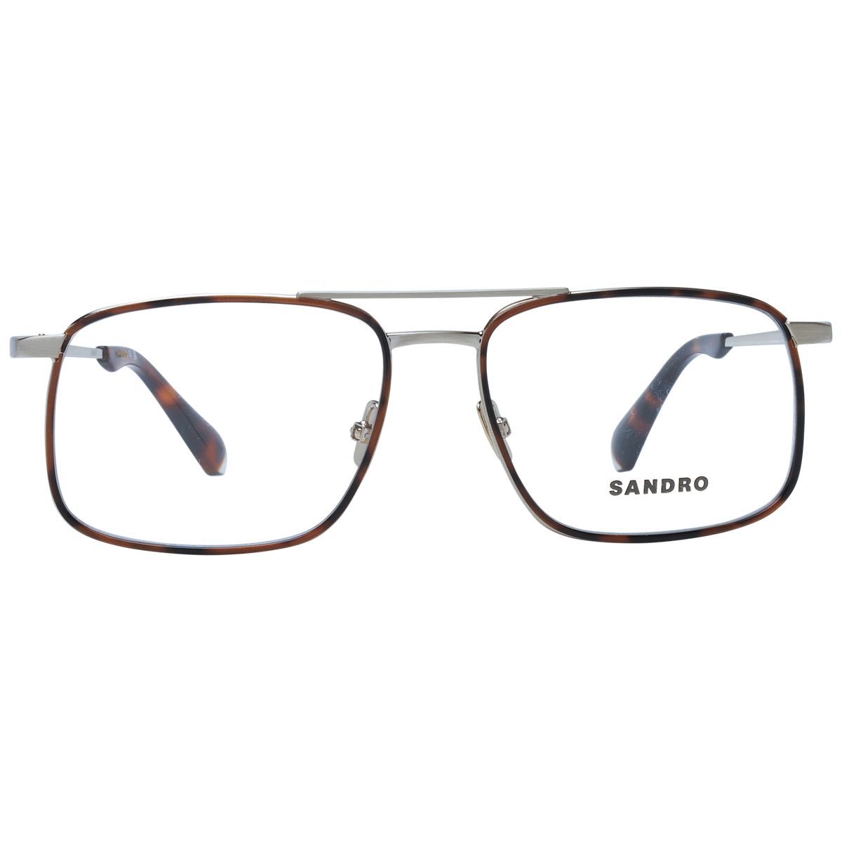 Quadratische Metallbrille mit Doppelsteg