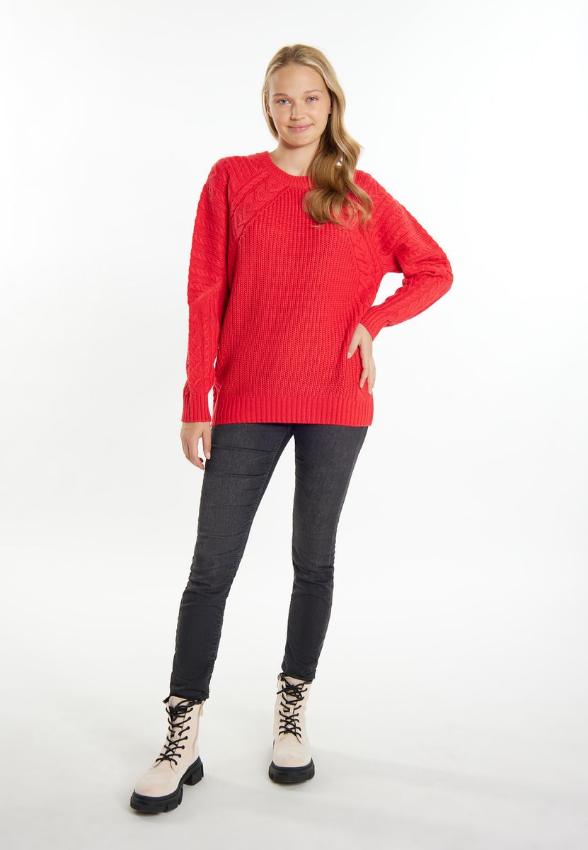 Kuscheliger Raglan-Zopfstrickpullover