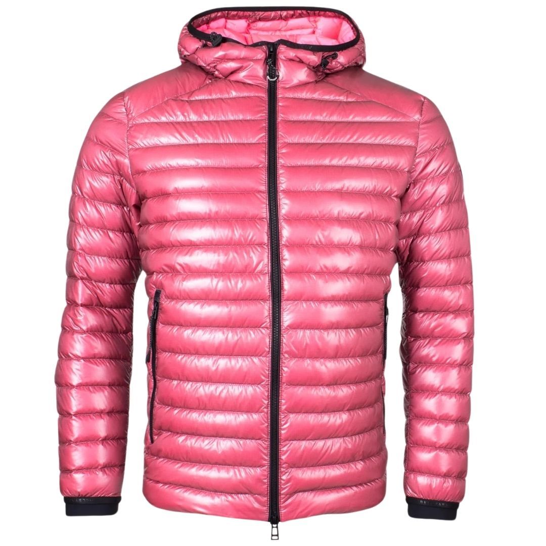 Pink Glänzende Daunenjacke