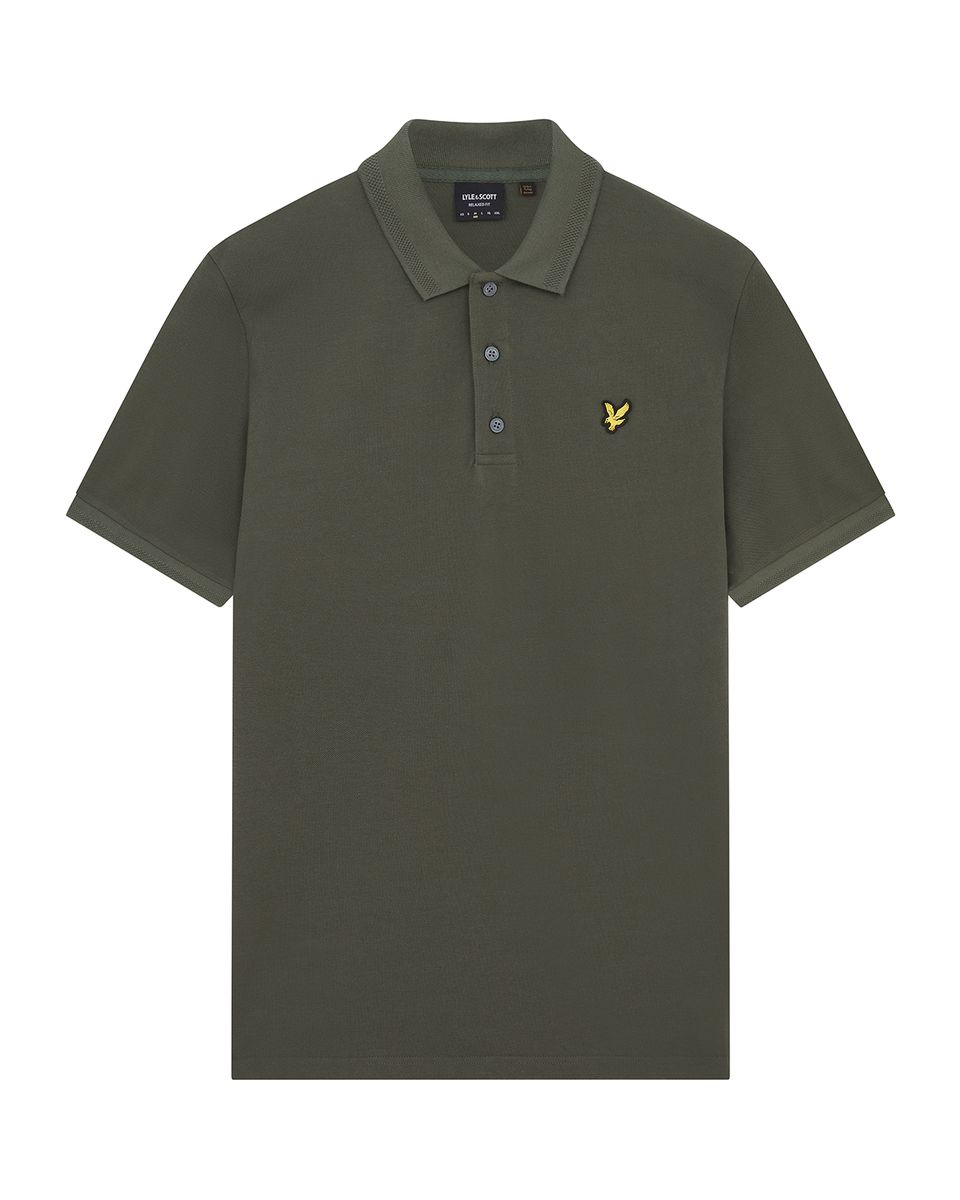 Herren-Piqué-Poloshirt mit Strukturmuster