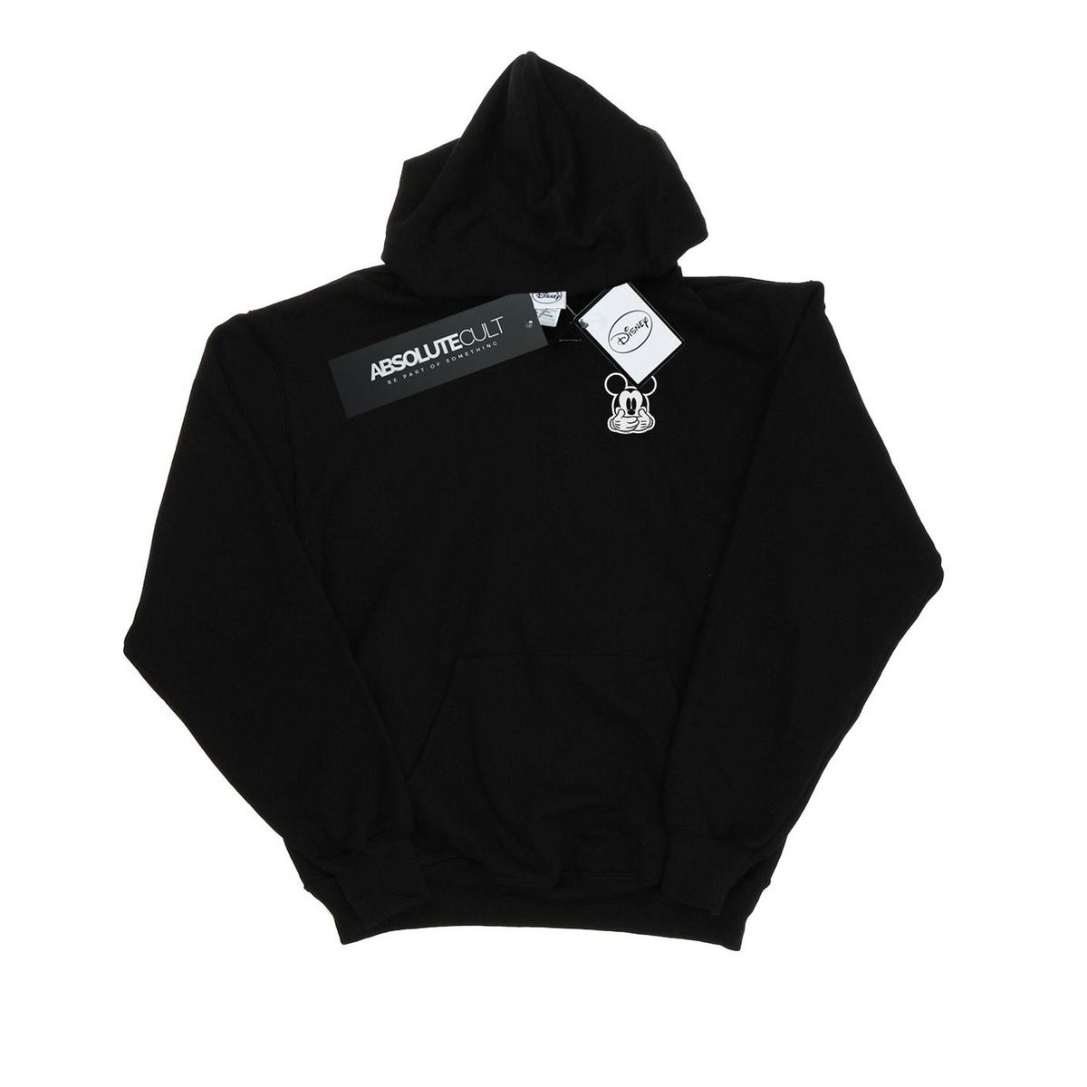 Disney - "Mickey Mouse Dont Speak Breast Print" Kapuzenpullover für Herren (Schwarz)