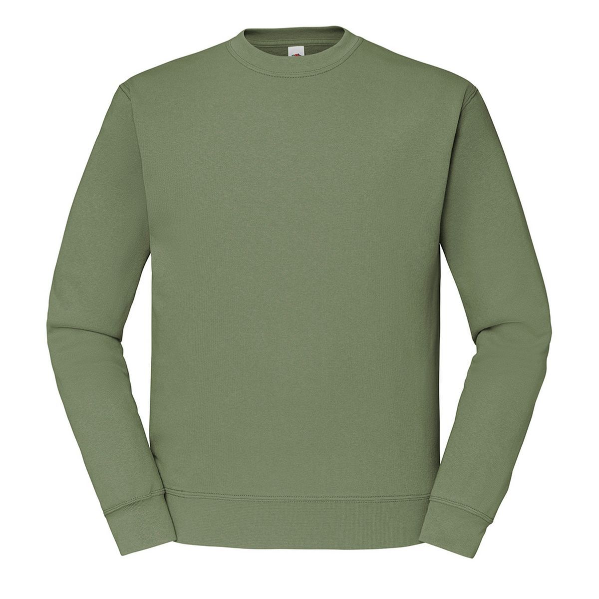 Klassisches olivgrünes Sweatshirt mit überschnittenen Schultern