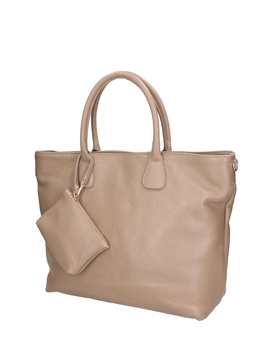 Klassischer Leder-Shopper mit Beutel