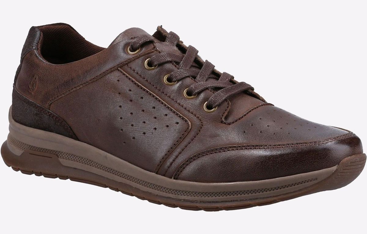 Leder-Schnürschuhe mit Memory-Foam