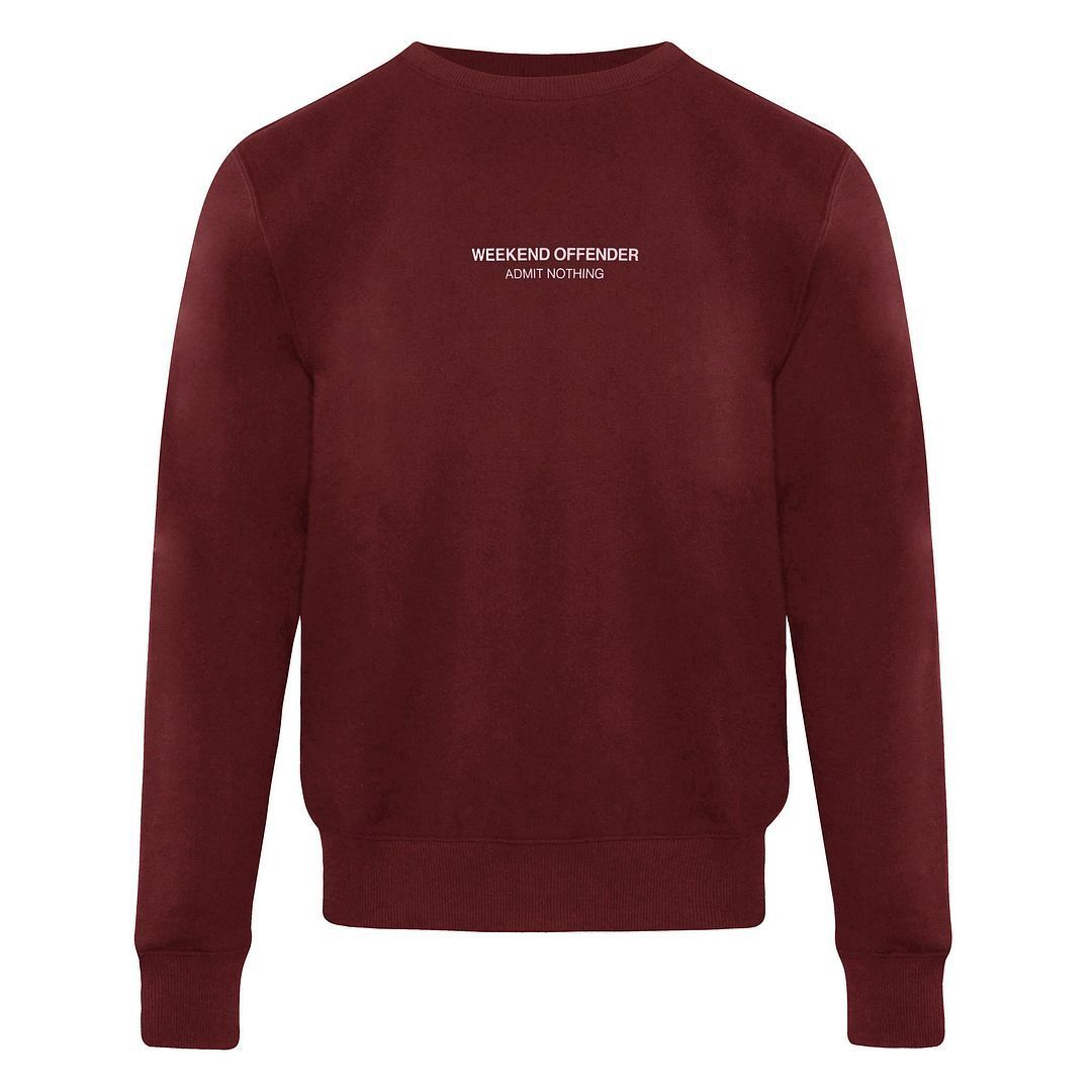 Weekend -Täter Logo Herren Weinpullover