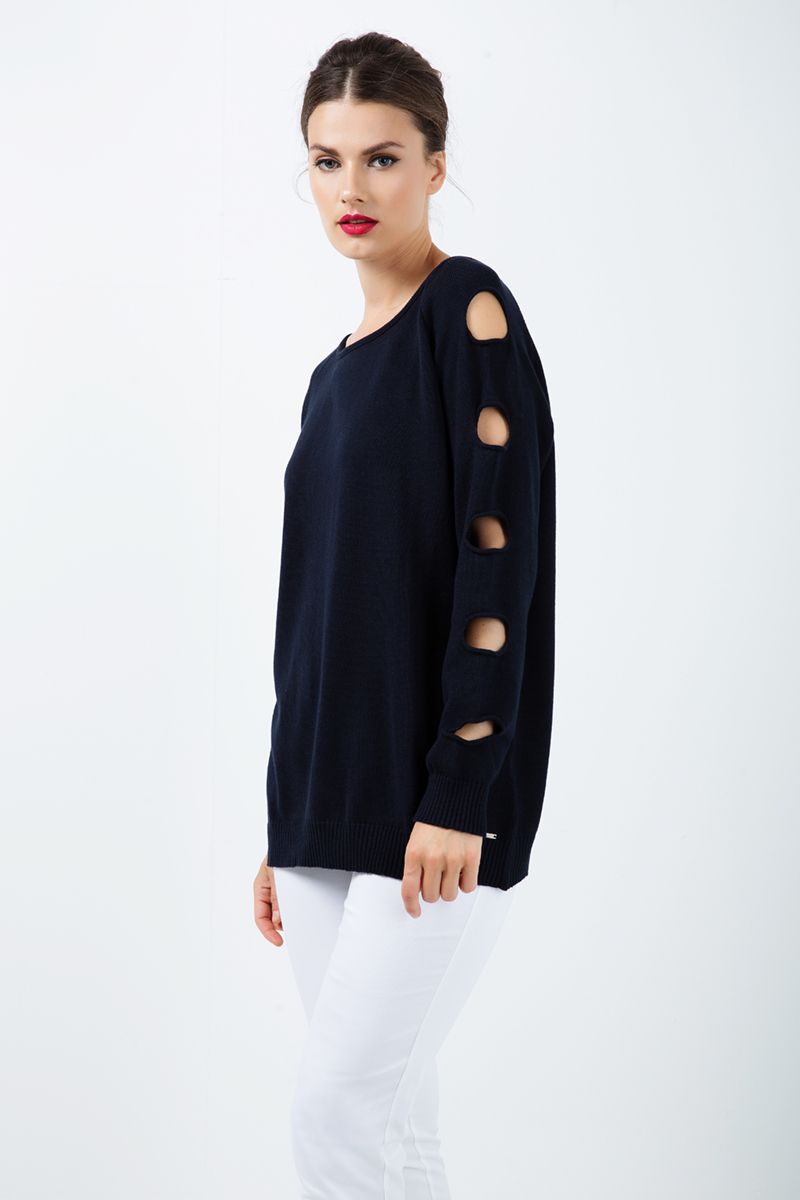 Pullover mit Cut-Out Ärmeln