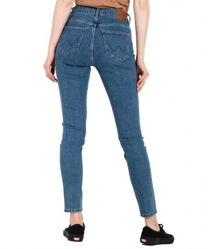 Skinny-Jeans mit hohem Taillenbund