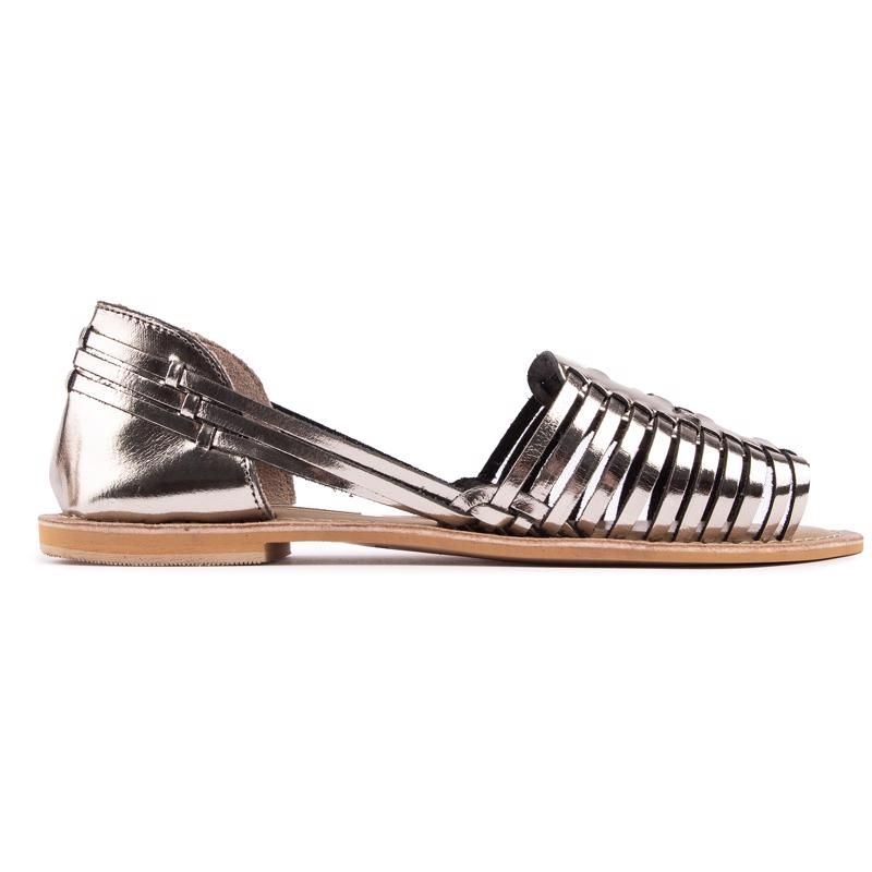 Gewebte Huarache Ledersandalen