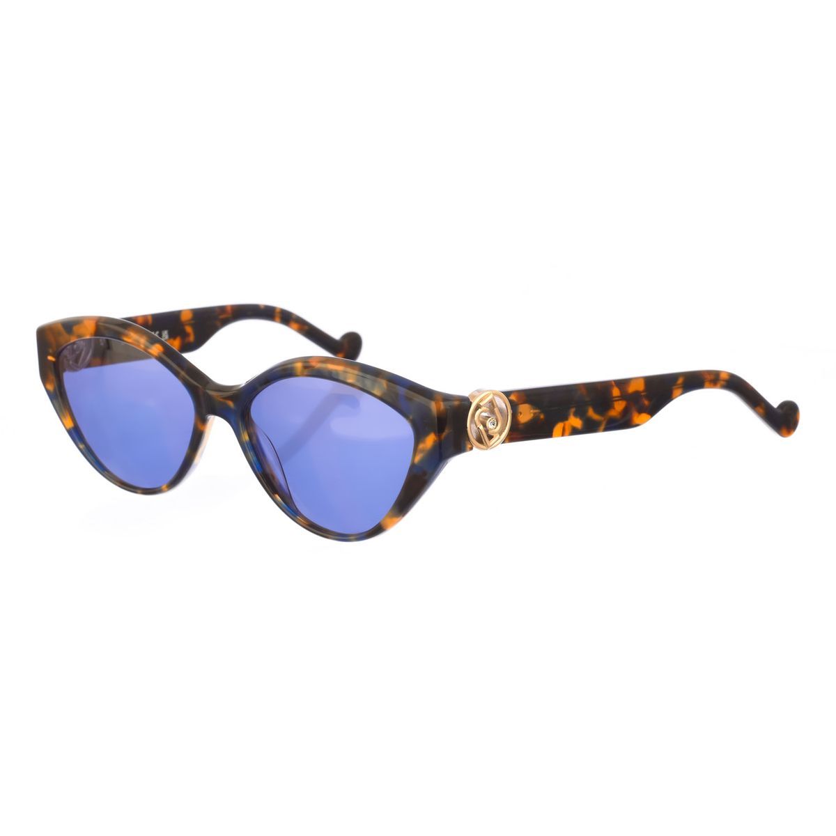 Ovale Sonnenbrille mit Acetatgestell