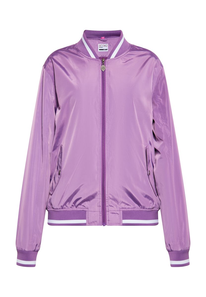 Elegante lilafarbene Bomberjacke