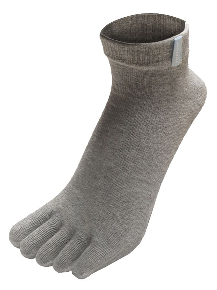 TOETOE - Herren & Damen Essentielle Feuchtigkeitsableitende Baumwollknöchelzehensocken - Grau
