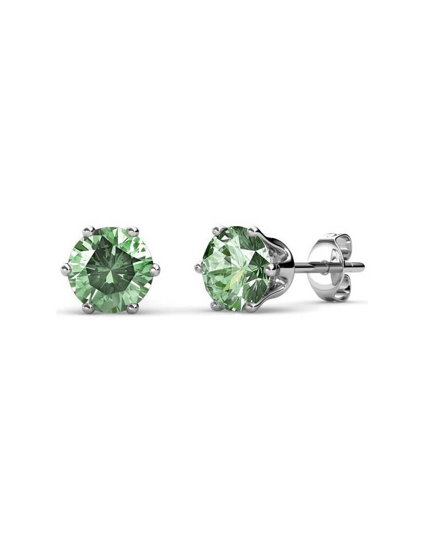 Ohrstecker mit Peridot im Rundschliff