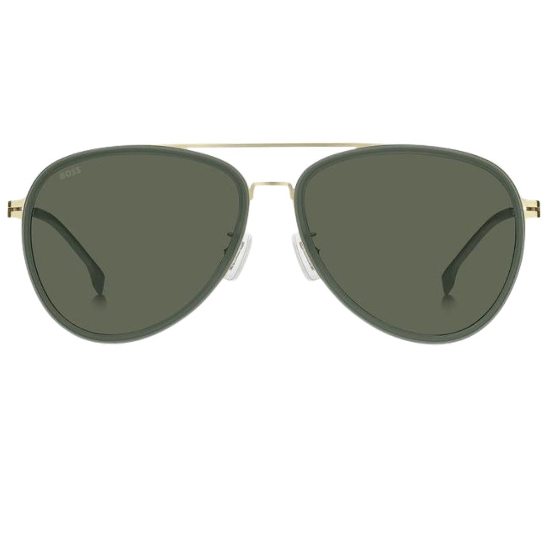 Aviator Sonnenbrille Goldrahmen grüne Gläser