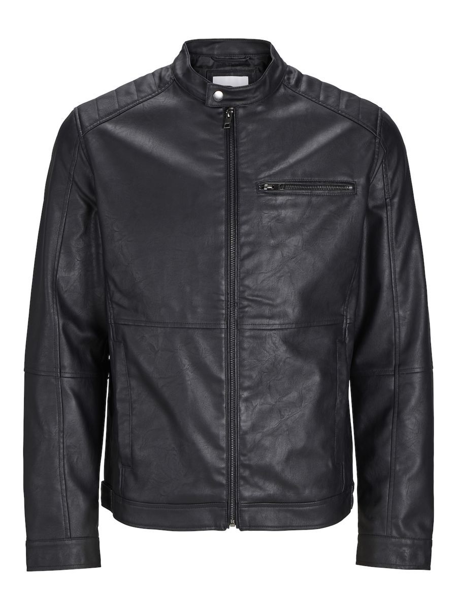 Herren Bikerjacke aus Kunstleder