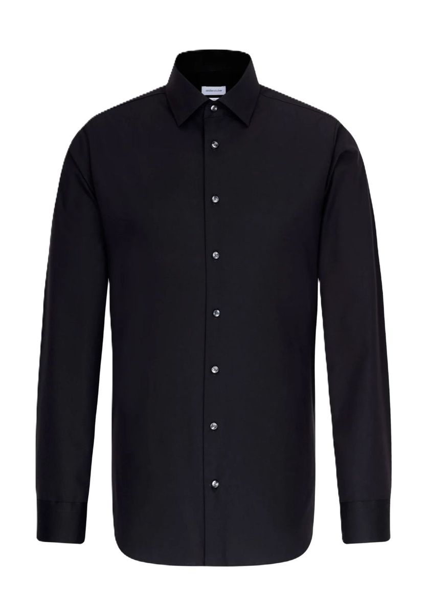 Klassisches schwarz tailliertes Hemd