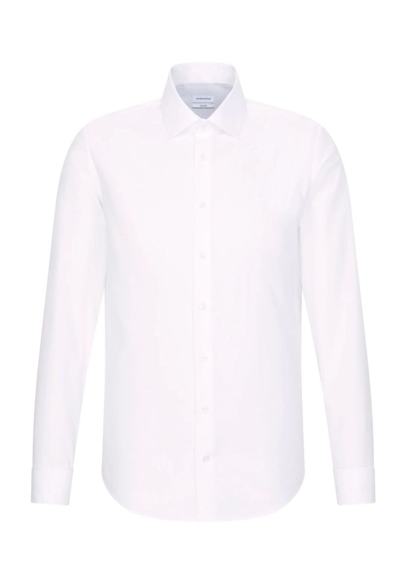 Klassisches weißes, tailliertes Businesshemd