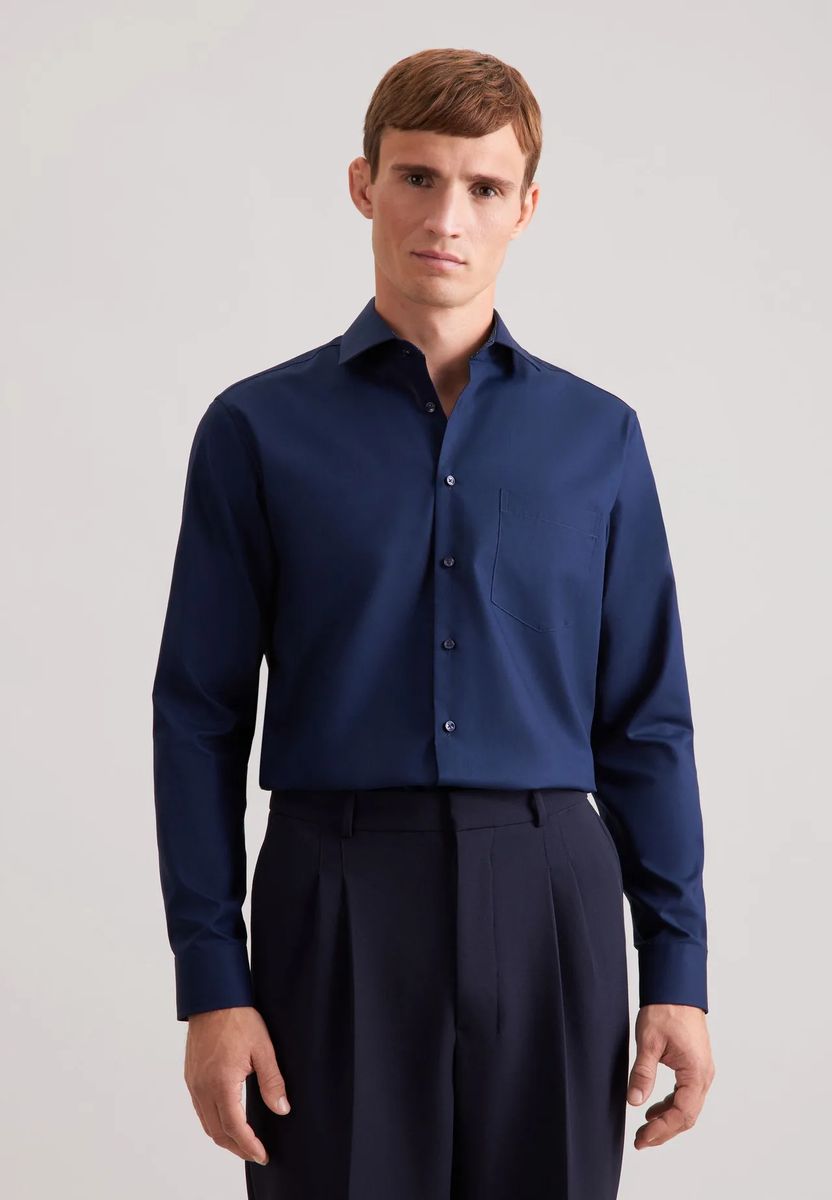 Hellblaues Chambray Businesshemd