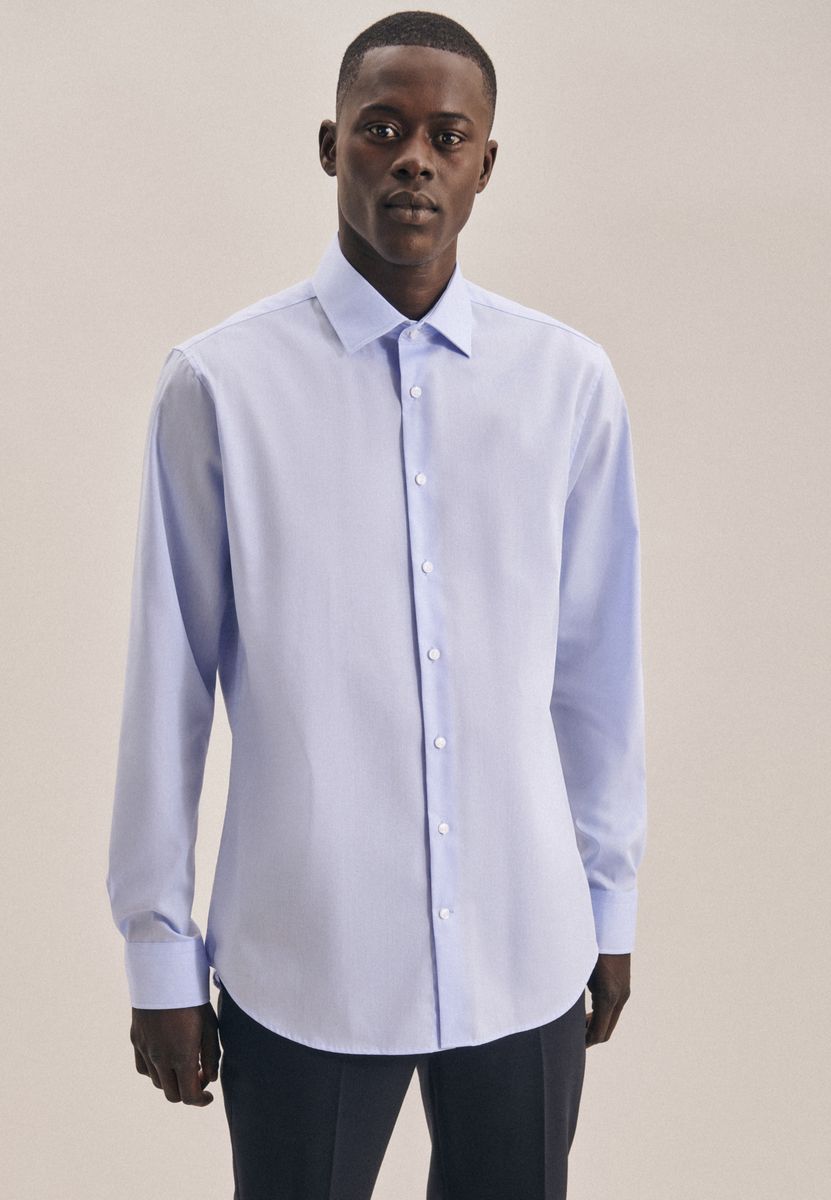 Hellblaues Chambray Businesshemd