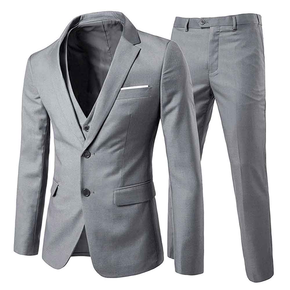Herren Grauer Slim Fit Anzug