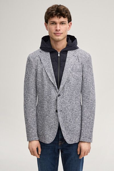 Jersey-Sakko Hoodney in Navy meliert