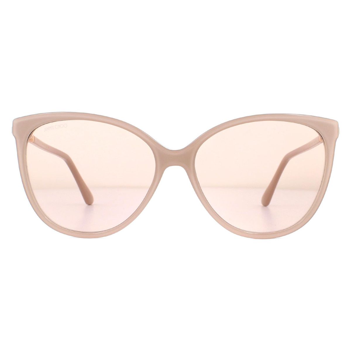 Nudefarbene Glitter Cat-Eye Sonnenbrille